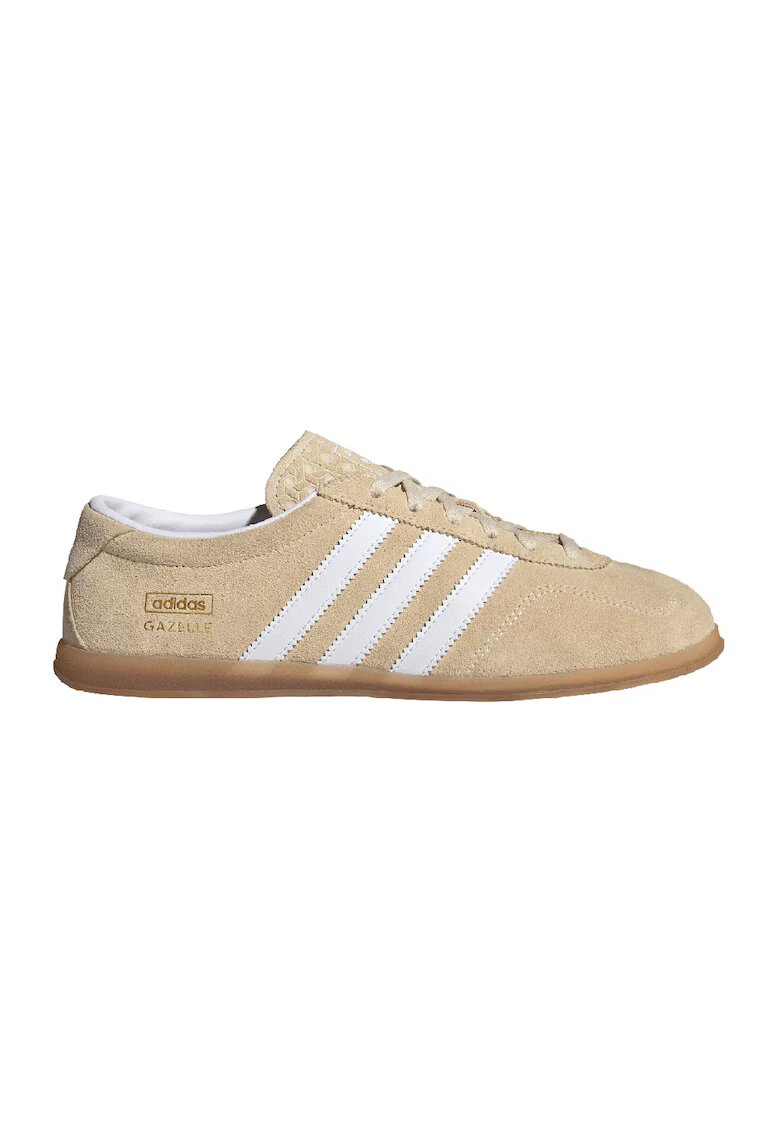 adidas Originals Pantofi sport din piele intoarsa Gazelle Lo Pro - Alb/Maro nisip