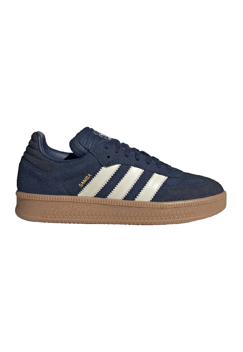 adidas Originals Pantofi sport din piele intoarsa Samba - Albastru ultramarin/Alb murdar