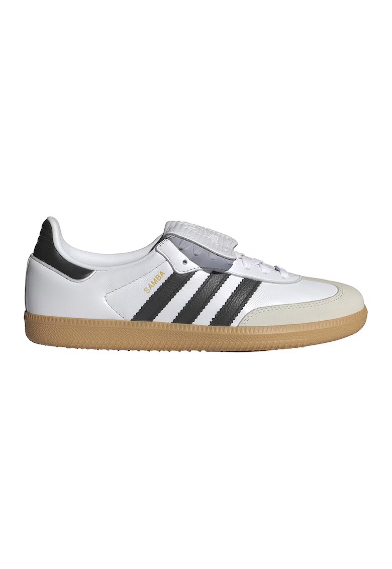 adidas Originals Pantofi sport din piele Samba - Negru stins/Alb optic/Grej