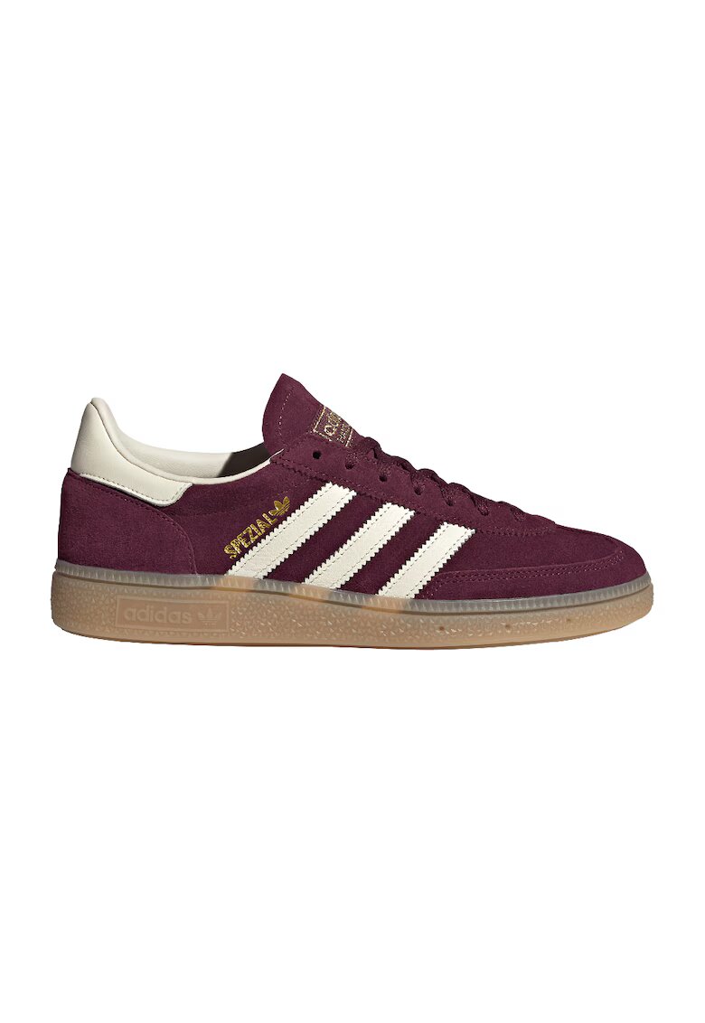adidas Originals Pantofi sport din piele si piele intoarsa Handball Spezial - Maro cognac/Bej deschis