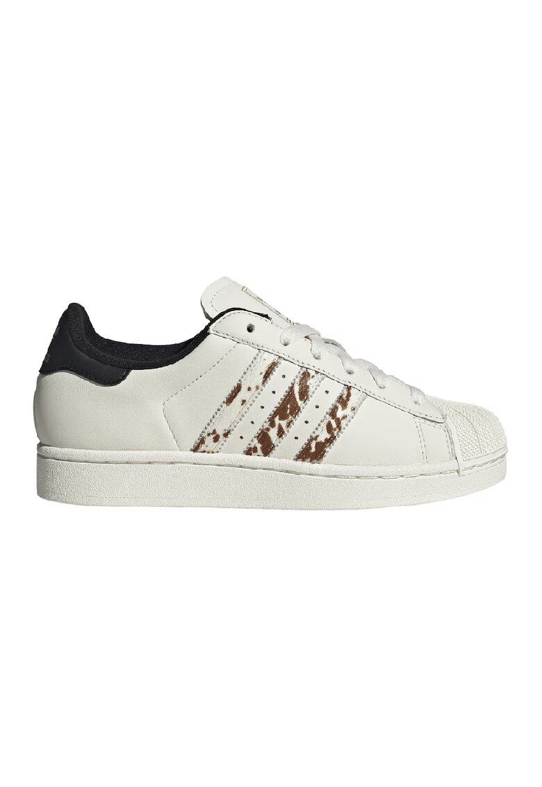 adidas Originals Pantofi sport din piele Superstar II - Alb murdar