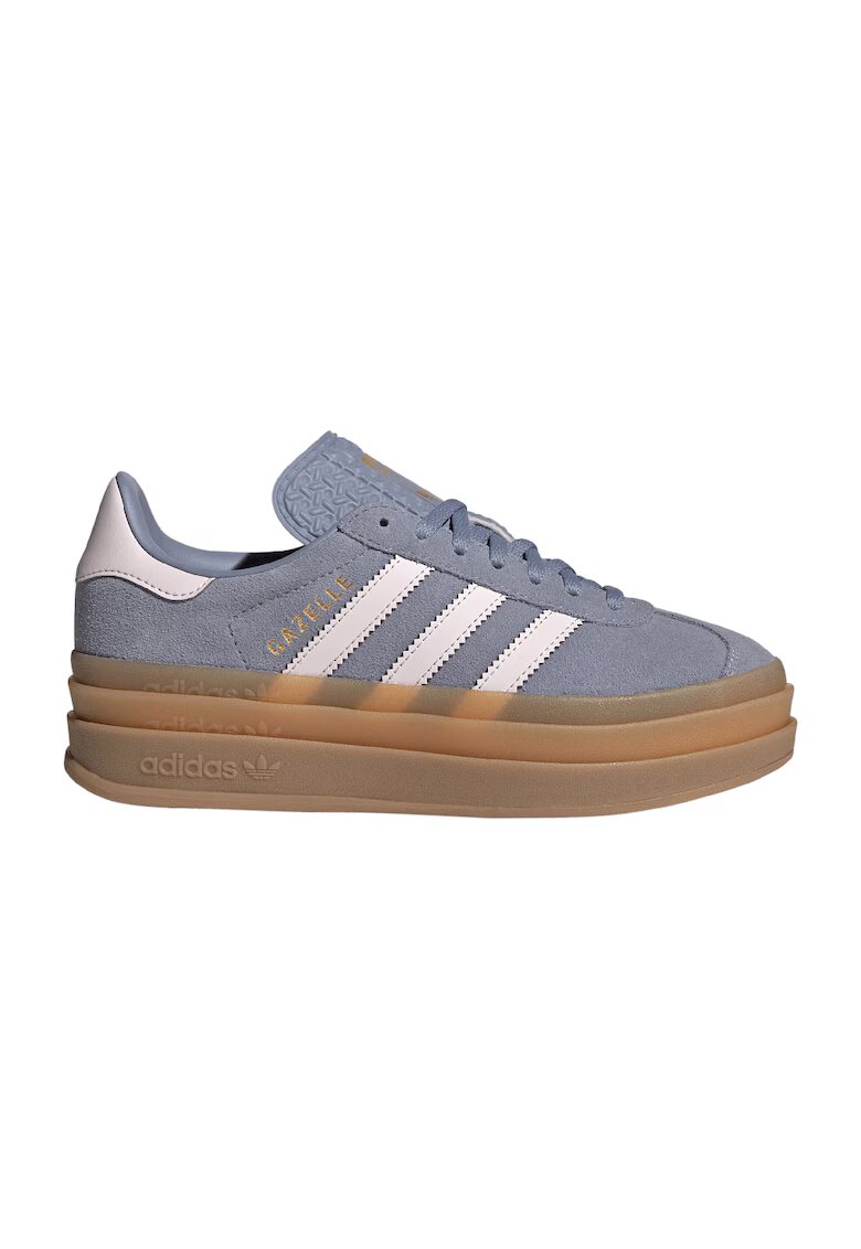 adidas Originals Pantofi sport Gazelle Bold din piele intoarsa cu talpa flatform - Lila/Roz pal