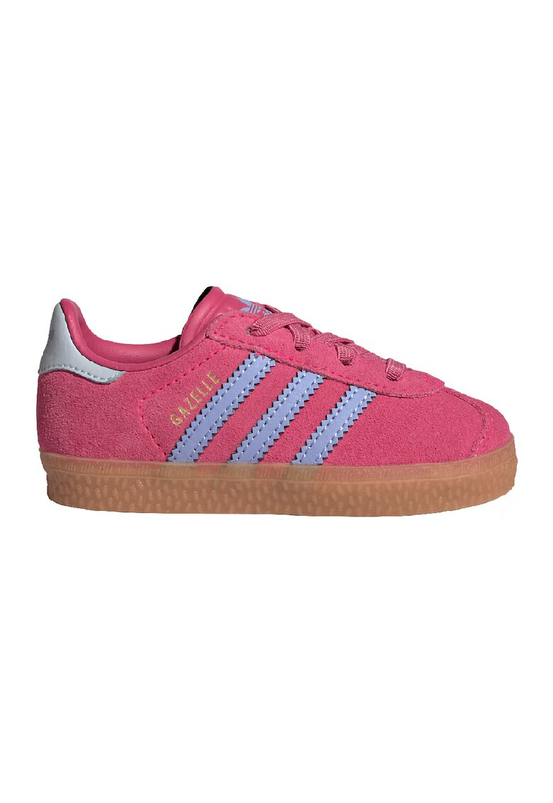 adidas Originals Pantofi sport Gazelle din piele intoarsa si piele - Roz/Albastru