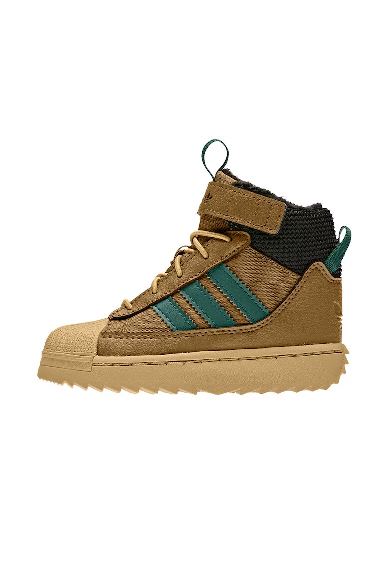 adidas Originals Pantofi sport high-top cu velcro Superstar Winter Trek - Negru/Maro deschis