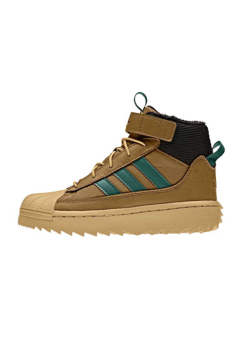 adidas Originals Pantofi sport high-top cu velcro Superstar Winter Trek - Negru/Maro deschis