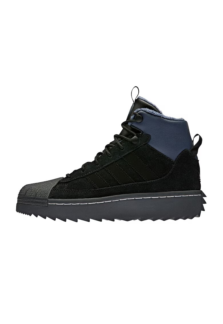adidas Originals Pantofi sport high-top wedge Superstar Winter Trek - Negru/Albastru indigo
