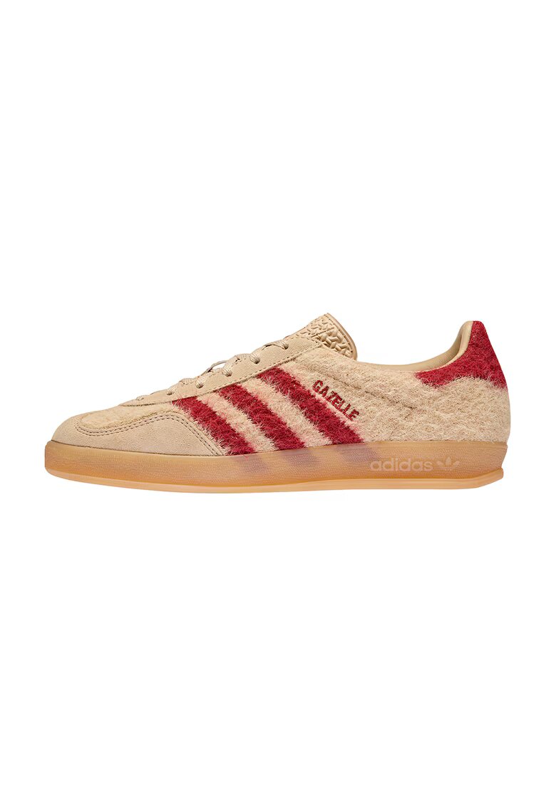 adidas Originals Pantofi sport low-cut cu garnituri din piele intoarsa Gazelle - Rosu/Bej