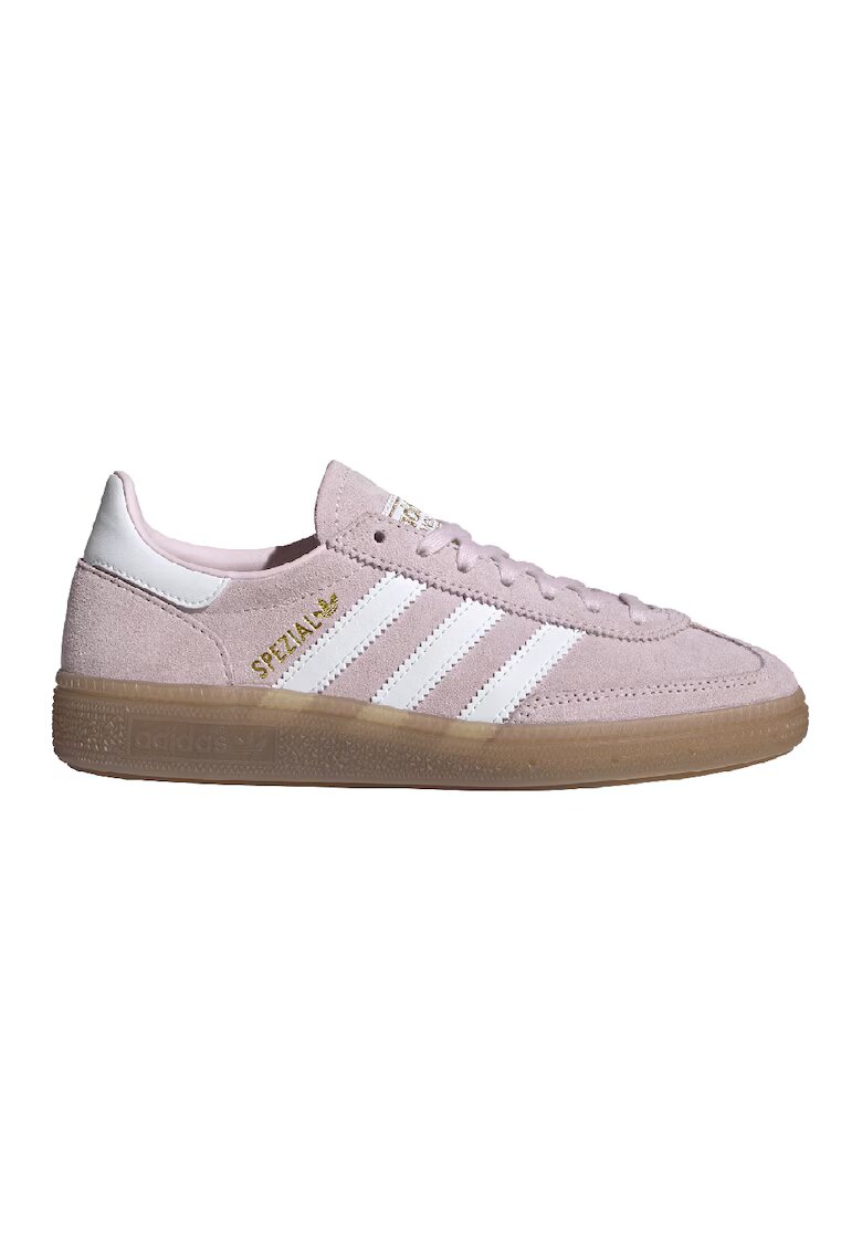 adidas Originals Pantofi sport low-cut Handball Spezia din piele intoarsa - Alb/Roz pastel