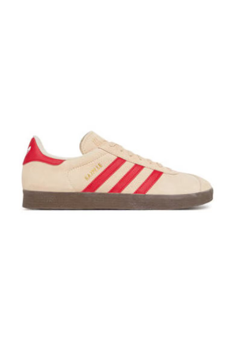 adidas Originals Pantofi sport low-cut plati din piele intoarsa Gazelle