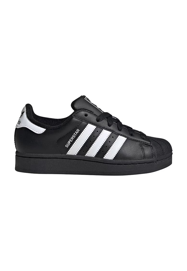 adidas Originals Pantofi sport low-cut Superstar II din piele si piele ecologica - Negru