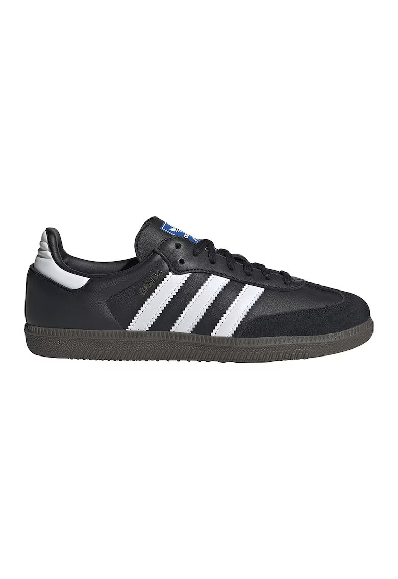 adidas Originals Pantofi sport Samba OG de piele ecologica cu insertii din piele intoarsa - Alb/Negru
