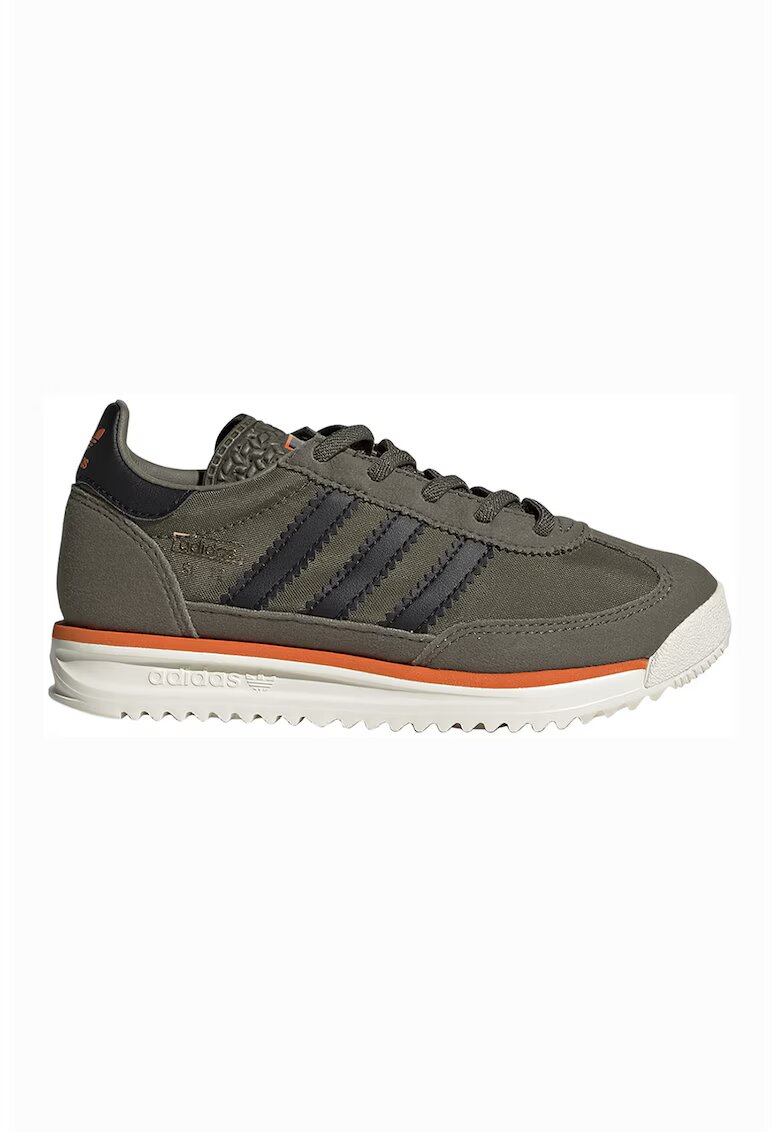 adidas Originals Pantofi sport SL 72 RS cu insertii din plasa - Negru/Kaki inchis