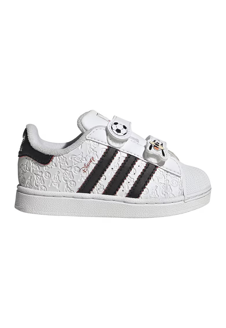 adidas Originals Pantofi sport Superstar II din piele ecologica cu imprimeu desene animate - Rosu/Alb/Negru