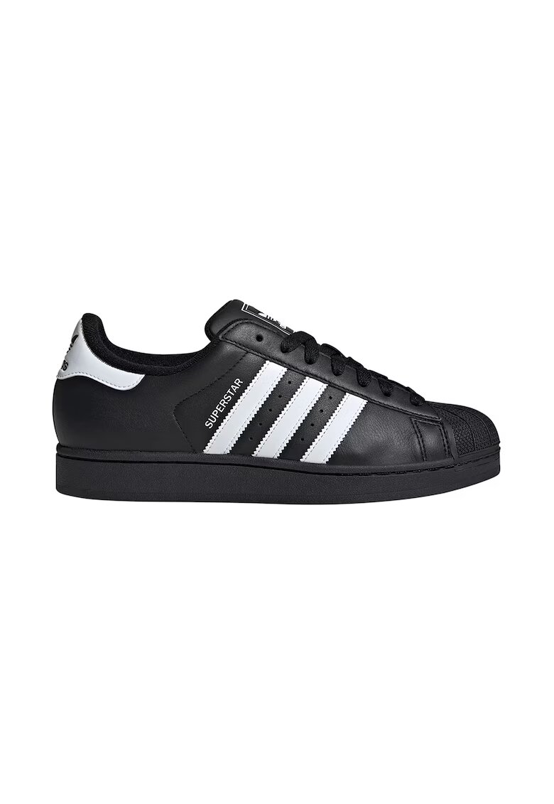 adidas Originals Pantofi sport unisex Superstar II din piele - Alb/Negru