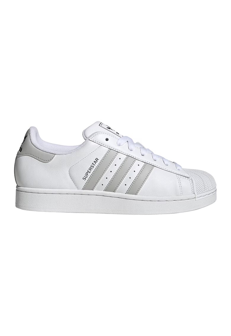 adidas Originals Pantofi sport unisex Superstar II din piele - Gri deschis/Alb murdar