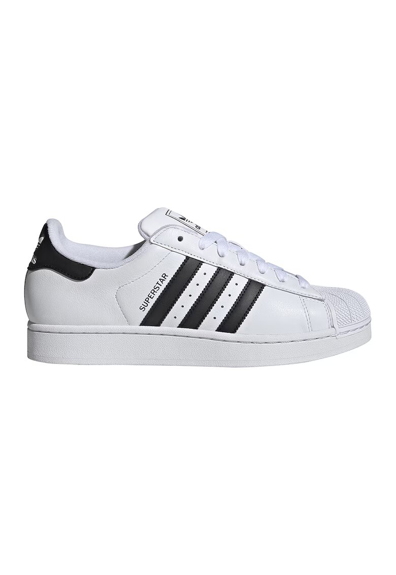 adidas Originals Pantofi sport unisex Superstar II din piele - Negru/Alb optic