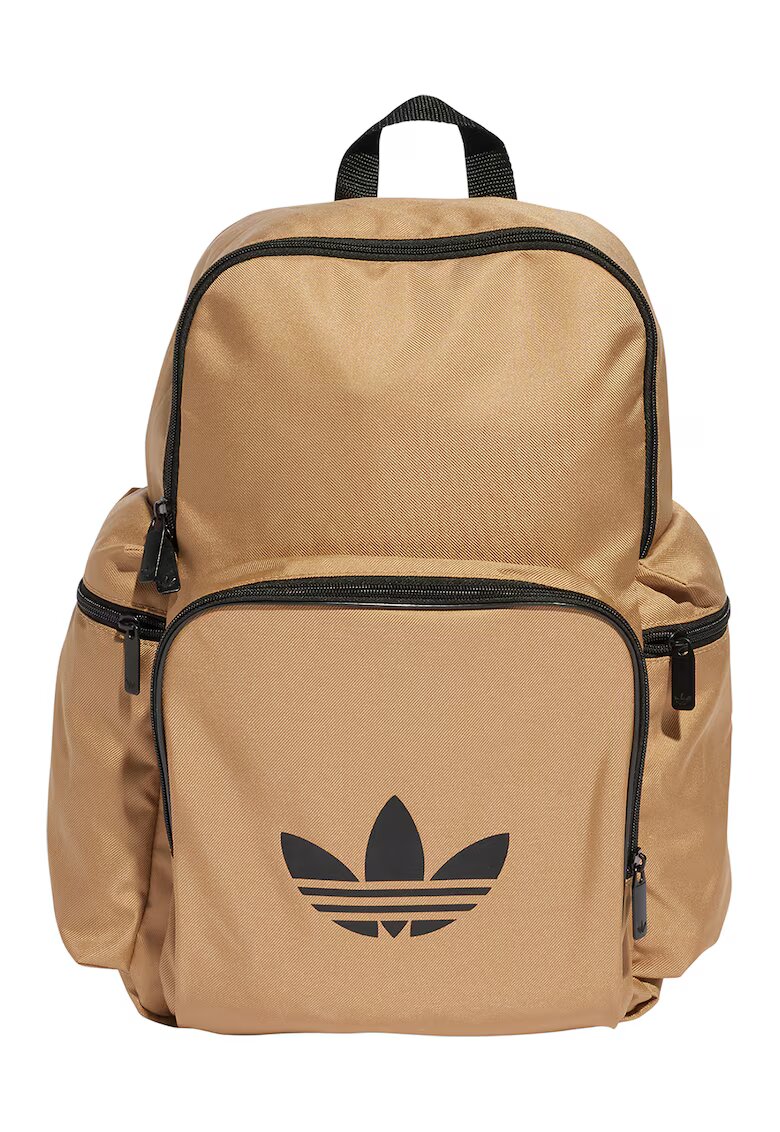 adidas Originals Rucsac unisex cu buzunare cu fermoar Adicolor - Negru/Maro nisip