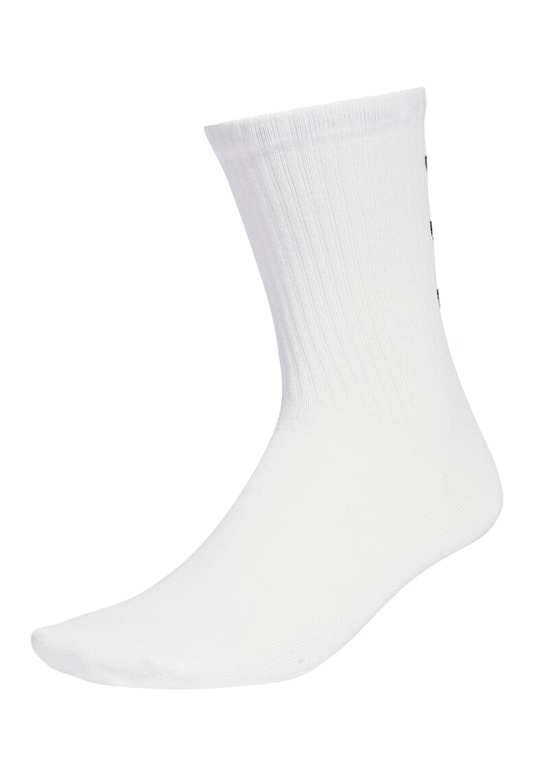 adidas Originals Set de se sosete lungi unisex cu logo - 3 perechi - Alb