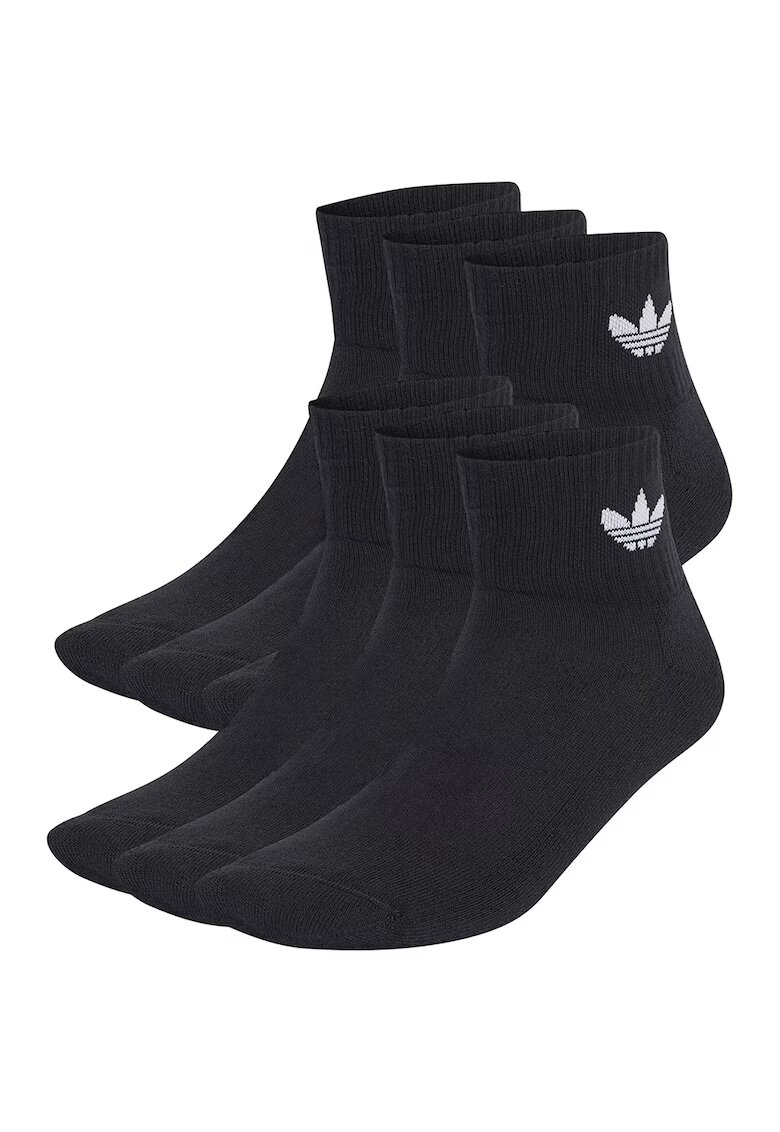 adidas Originals Set de sosete scurte unisex Daily Essentials - 6 perechi - Gri antracit