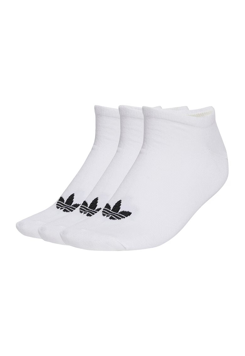 adidas Originals Set de sosete unisez pana la glezna cu logo - 3 perechi - Alb