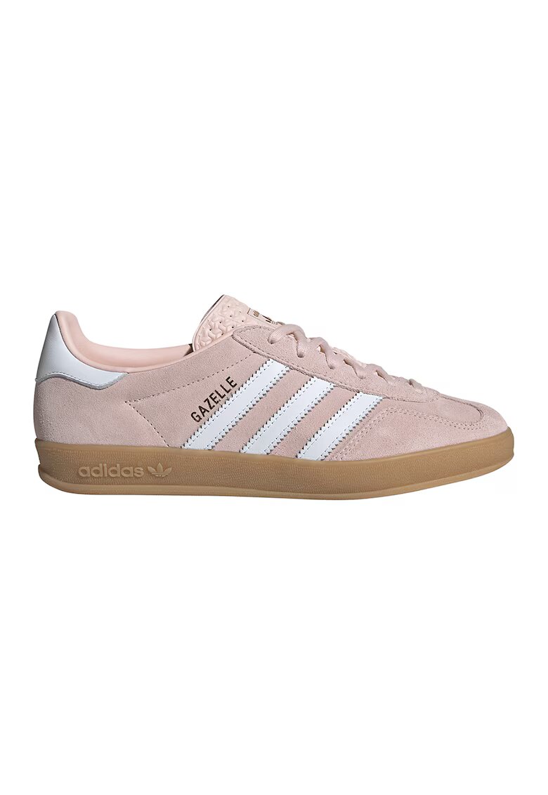 adidas Originals Tenisi din piele intoarsa Gazelle Indoor - Alb murdar/Roz pal