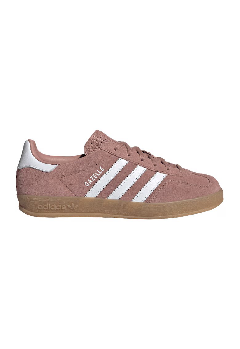 adidas Originals Tenisi din piele intoarsa Gazelle Indoor - Alb/Roz prafuit