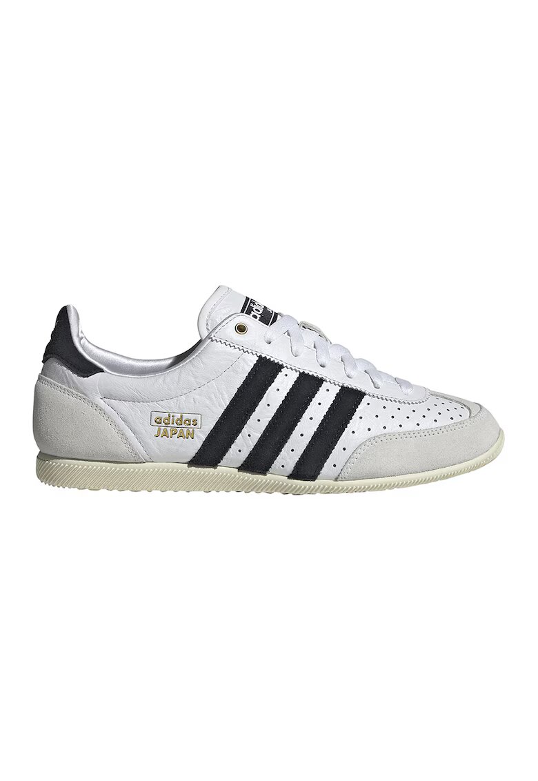 adidas Originals Tenisi Japan W din piele cu straturi din piele intoarsa - Alb/Negru/Gri deschis