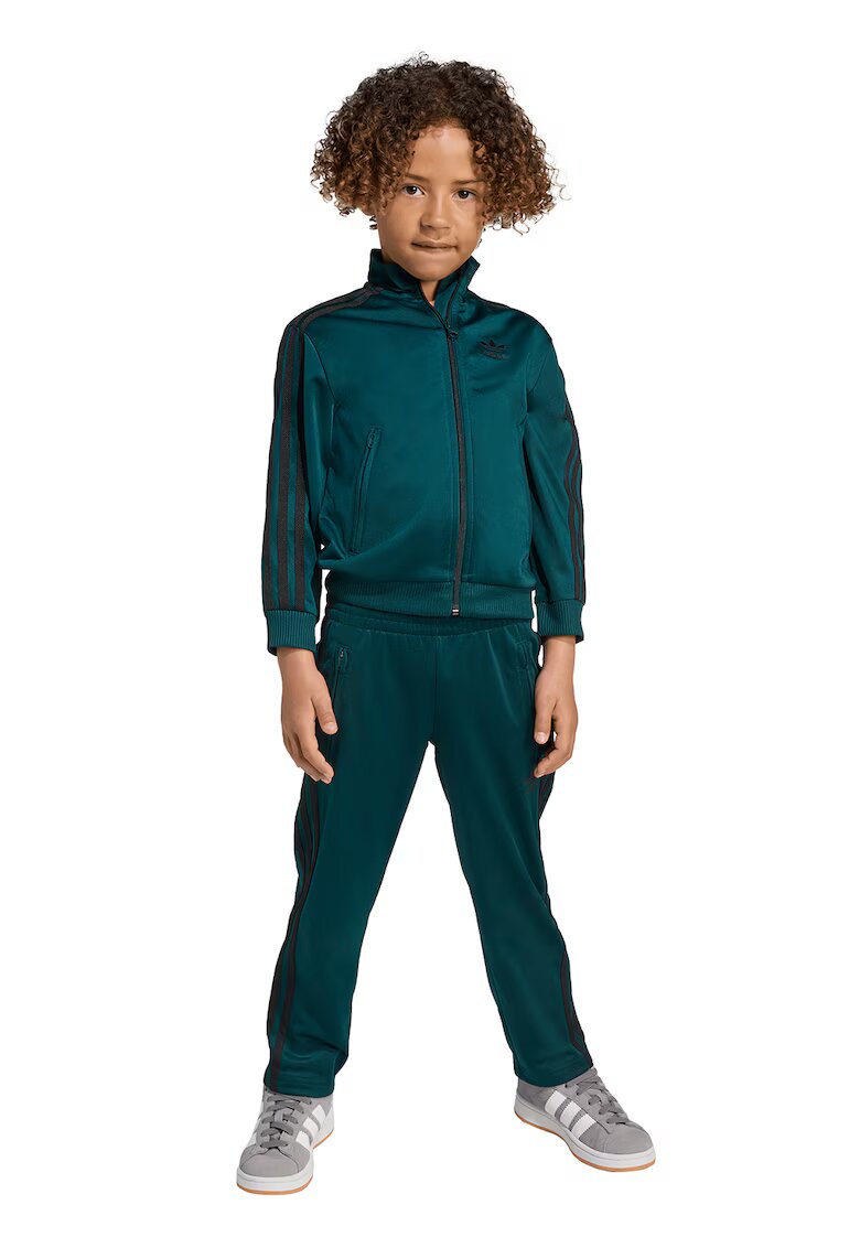 adidas Originals Trening cu fermoar si detalii logo Firebird - Albastru petrol