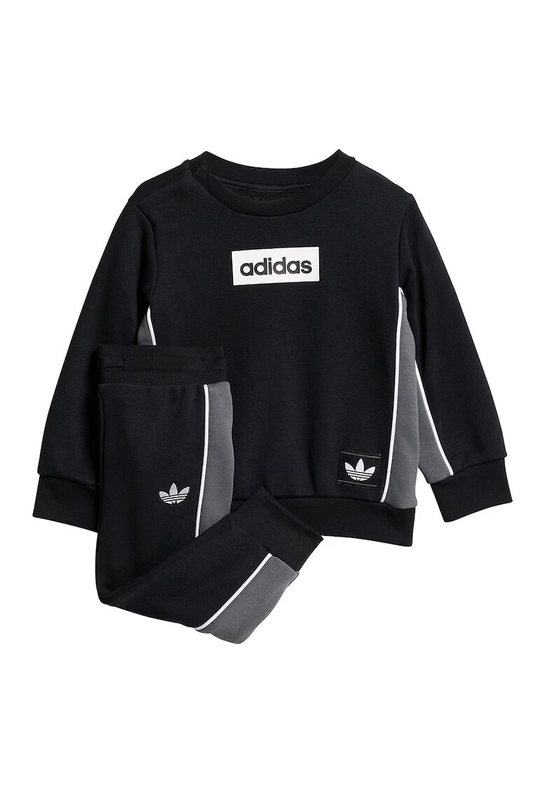 adidas Originals Trening cu imprimeu logo - Alb/Negru/Gri inchis