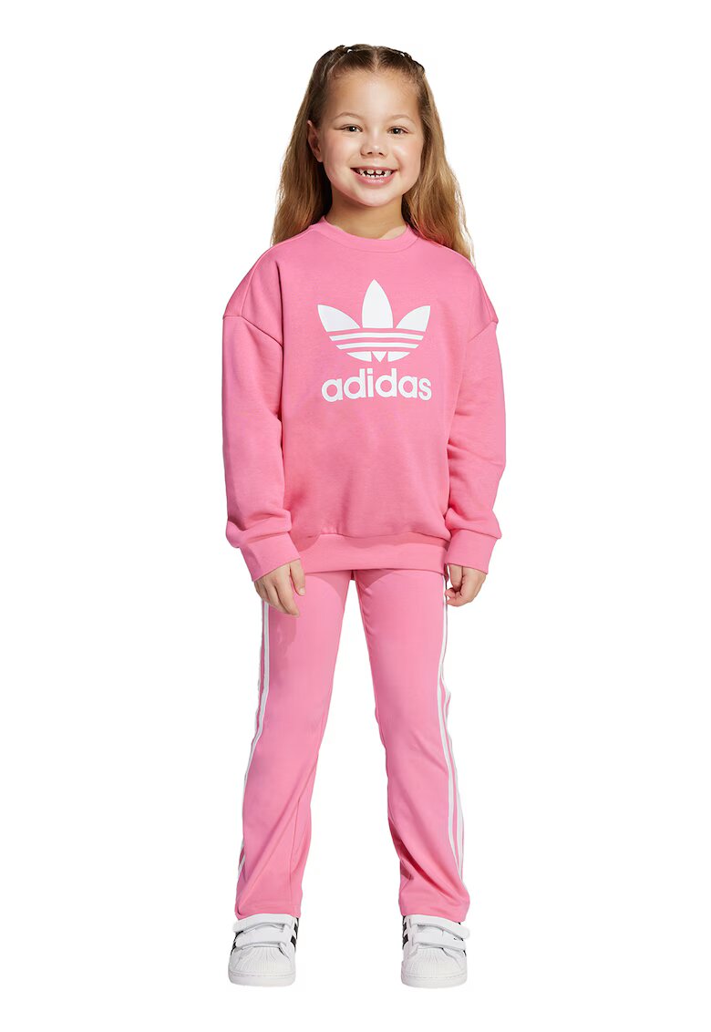 adidas Originals Trening cu imprimeu logo - Alb optic/Roz