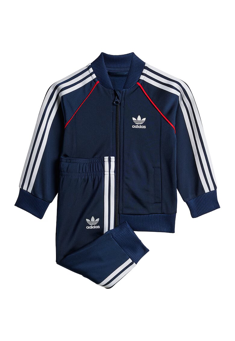 adidas Originals Trening cu imprimeu logo si talie elastica - Rosu/Alb/Bleumarin