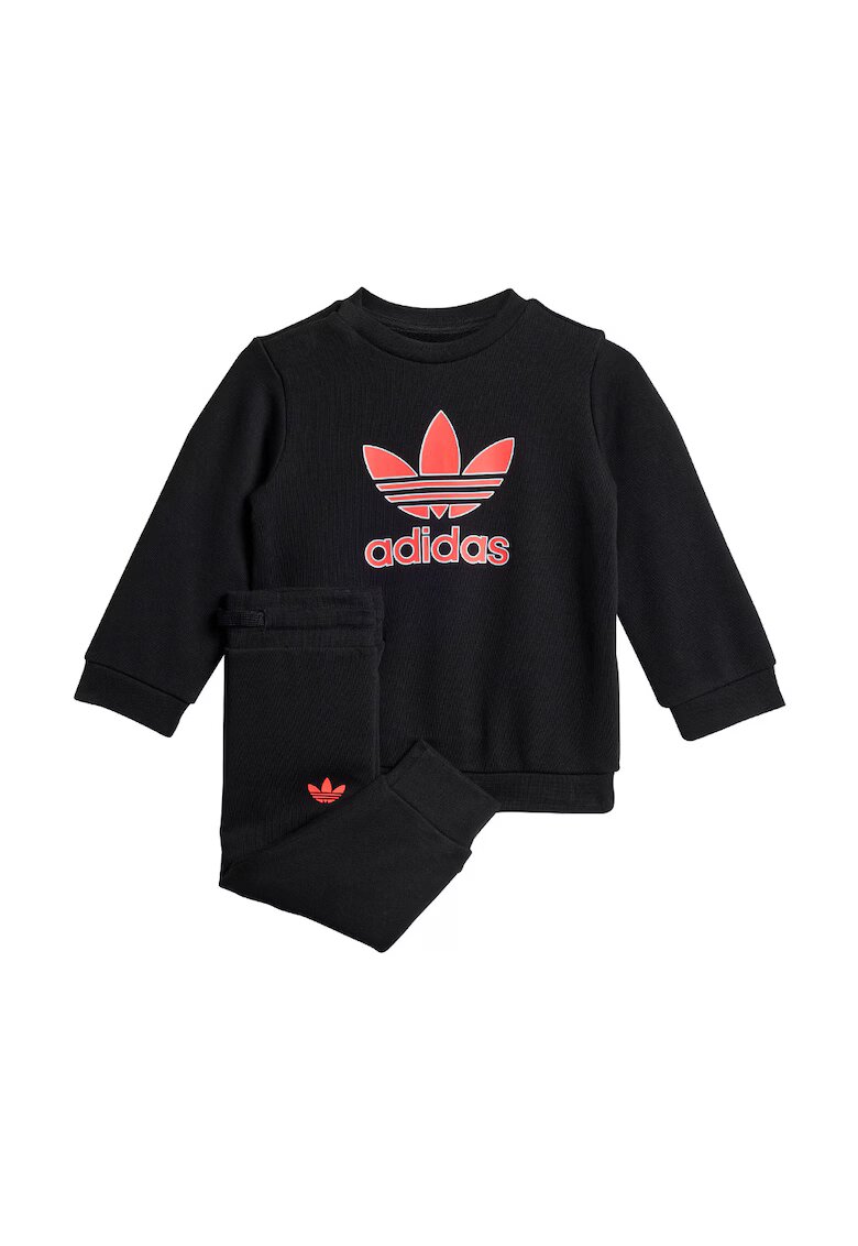 adidas Originals Trening cu imprimeu logo Trefoil - Negru/Portocaliu mandarina