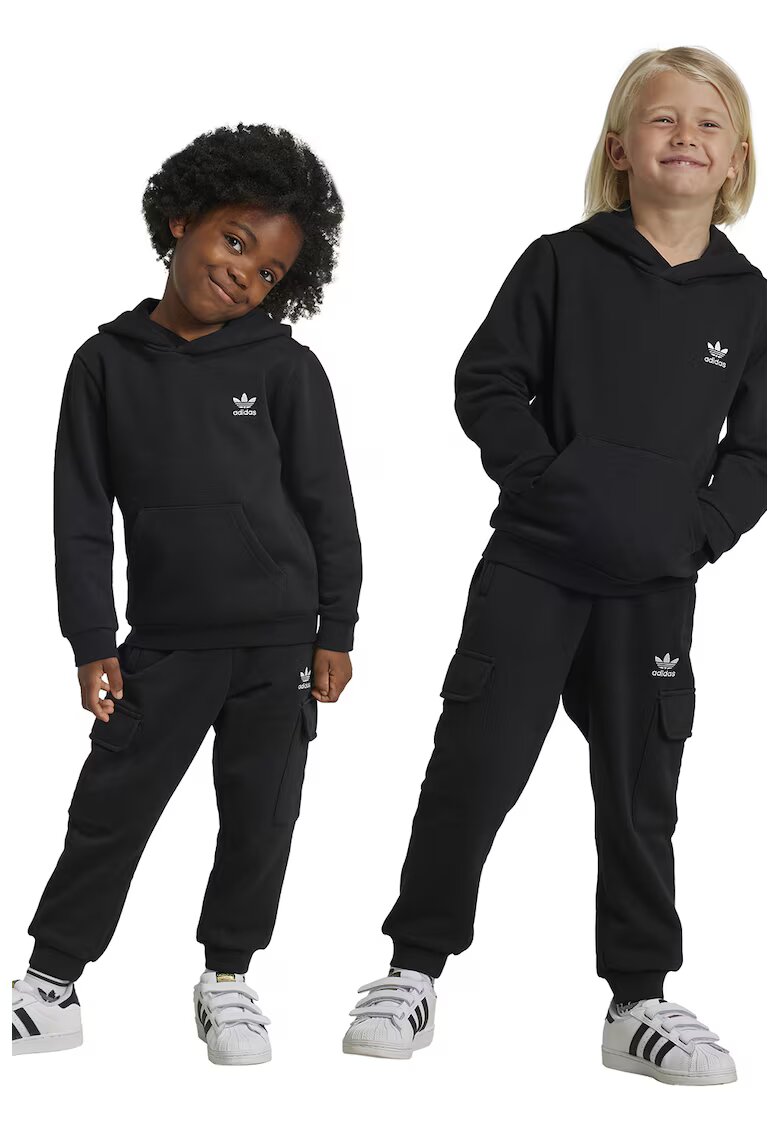 adidas Originals Trening regular fit cu gluga si detalii logo - Negru