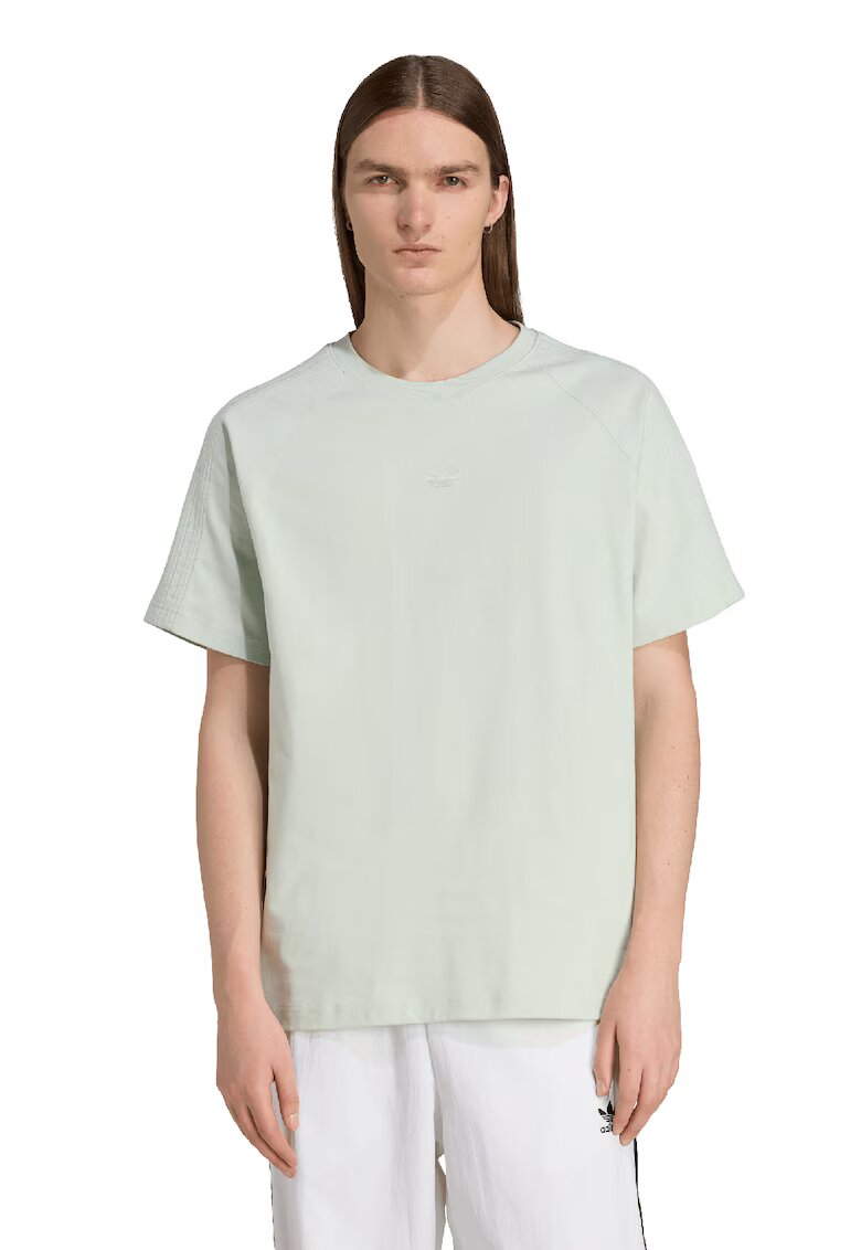 adidas Originals Tricou lejer din bumbac cu maneci raglan Essentials - Verde pal