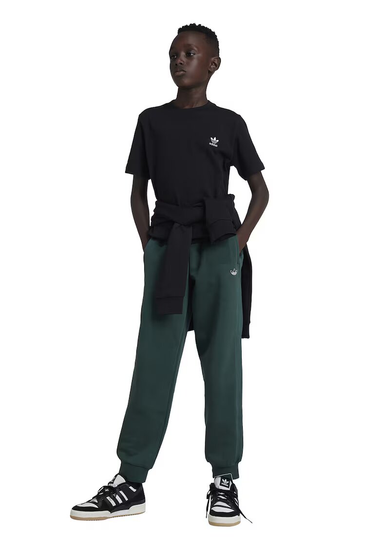 adidas Originals Tricou regular fit cu decolteu la baza gatului - Alb/Negru