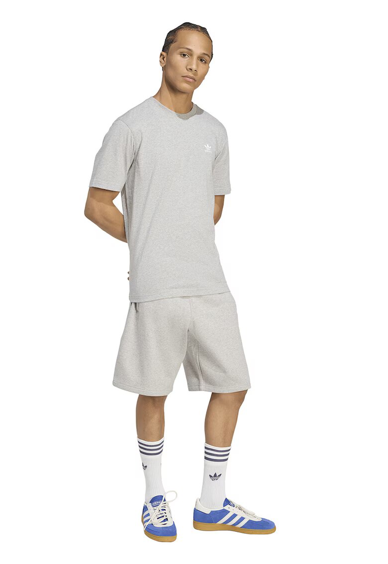 adidas Originals Tricou regular fit din bumbac Trefoil - Alb/Gri deschis melange
