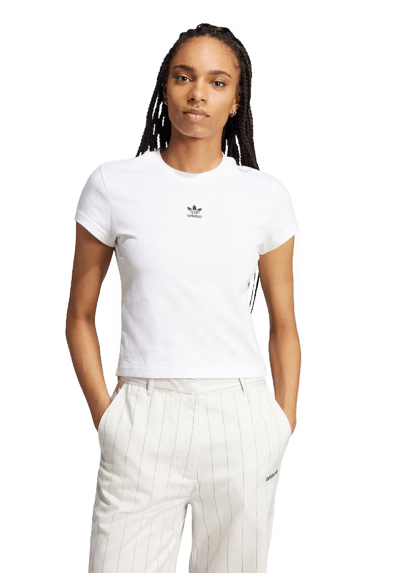 adidas Originals Tricou slim fit din bumbac Essentials - Alb