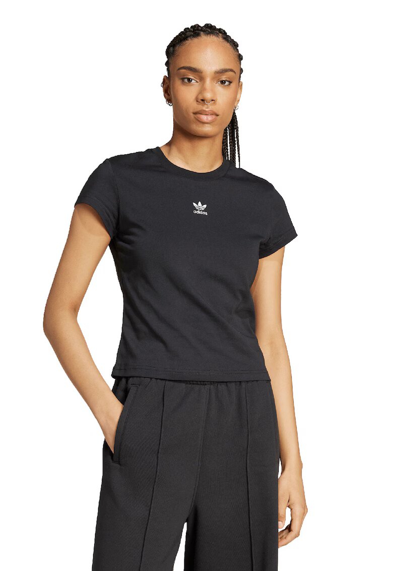 adidas Originals Tricou slim fit din bumbac Essentials - Negru