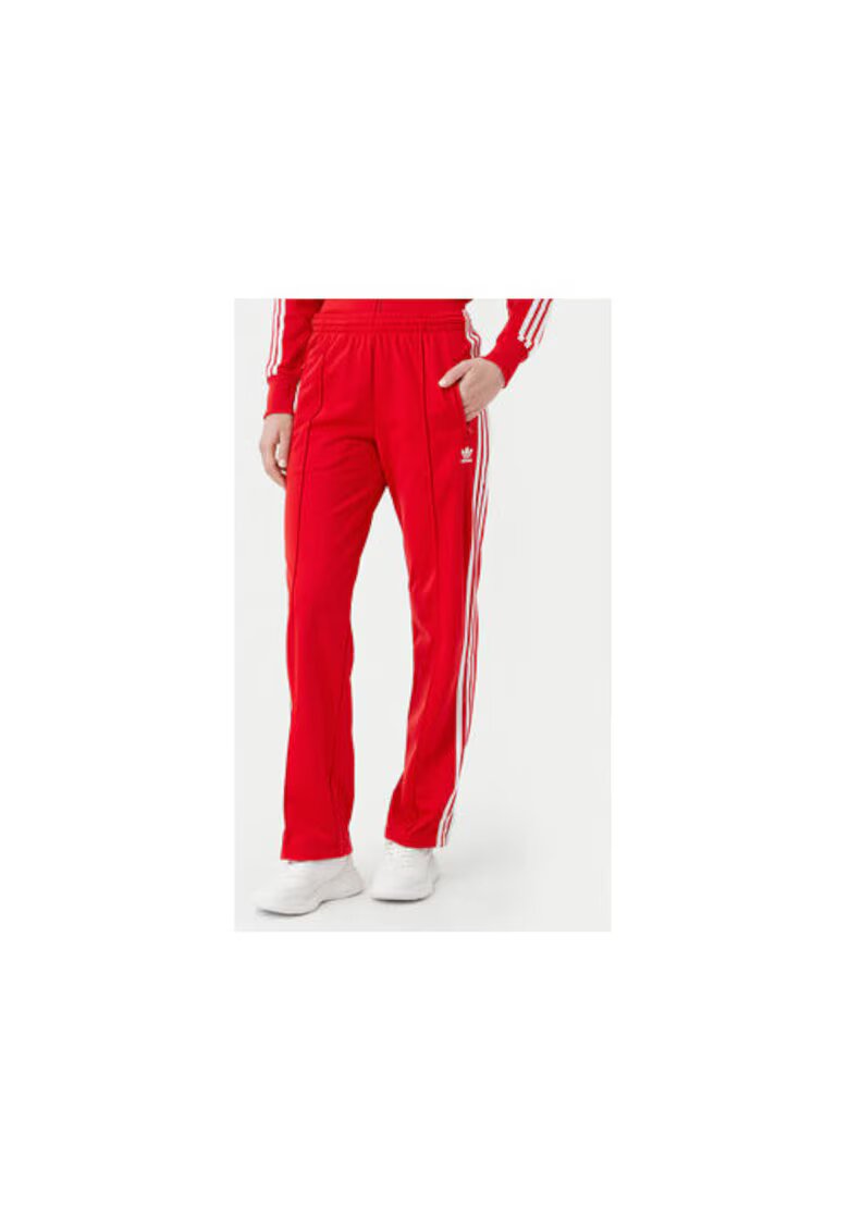 adidas Pantaloni de trening cu logo lifestyle si talie inalta