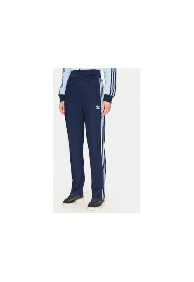 adidas Pantaloni de trening cu talie inalta si logo slim fit lifestyle