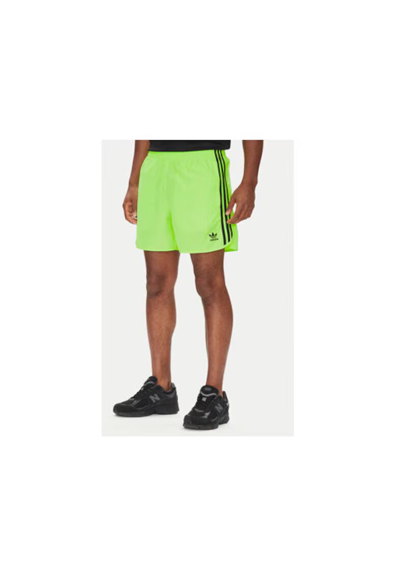 adidas Pantaloni scurti din poliester cu model logo