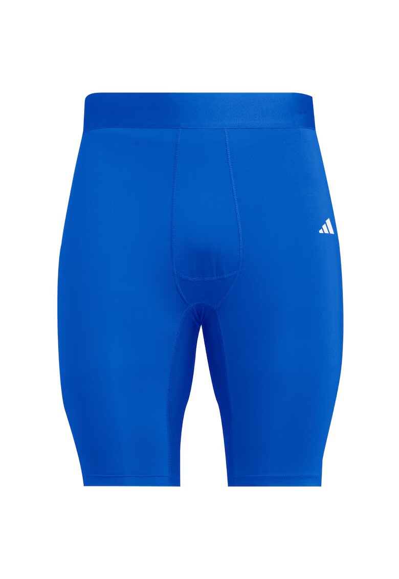 adidas Pantaloni scurti JN7400 Techfit - albastri - de compresie - poliester/elastan - cu uscare rapida