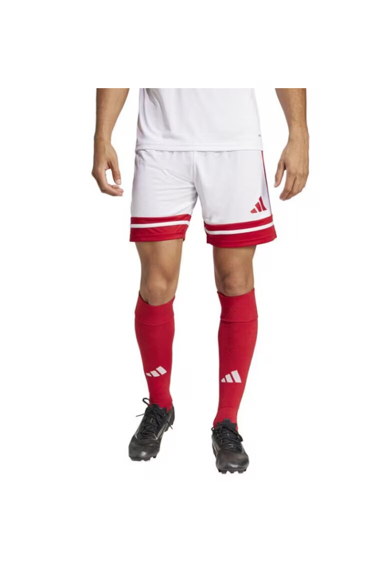 adidas Pantaloni scurti sport barbati Squadra - poliester - alb/rosu