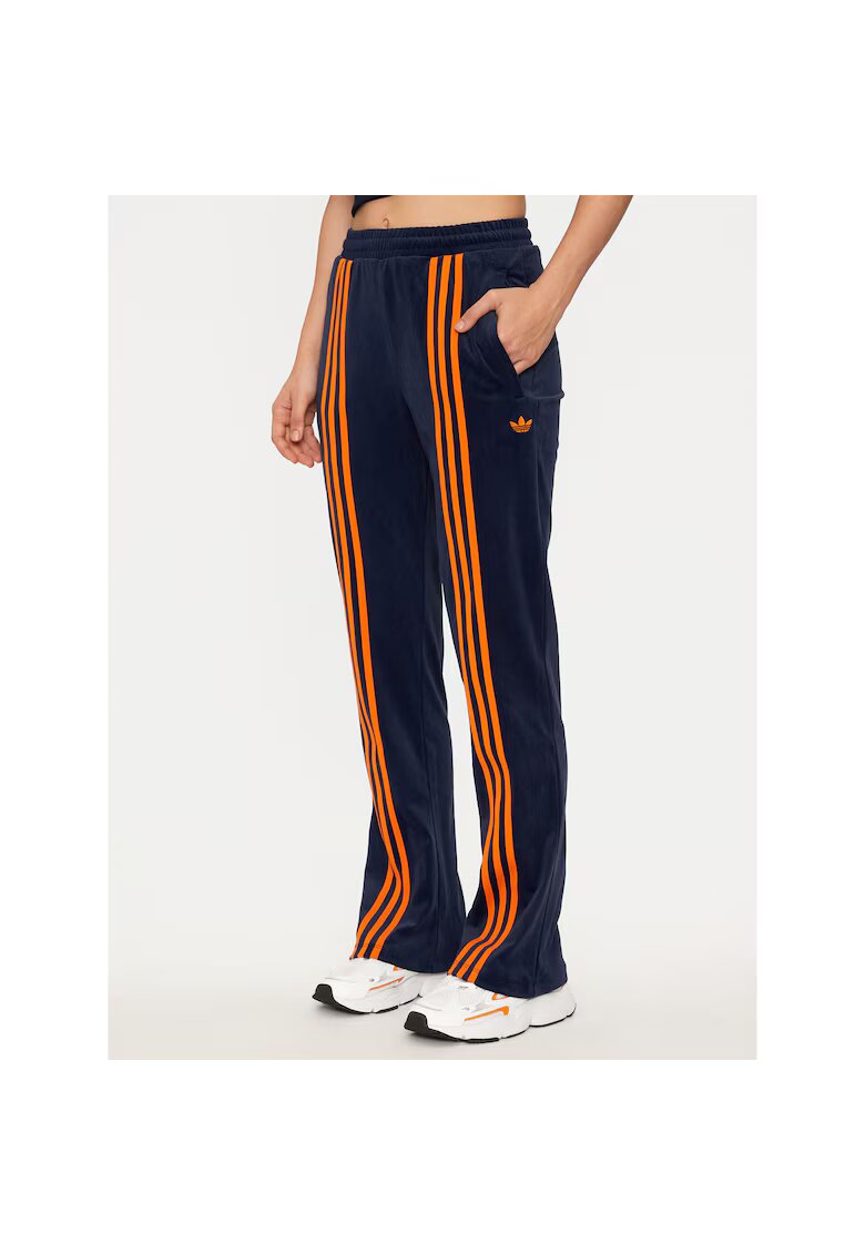 adidas Pantaloni sport dama bleumarin - material confortabil
