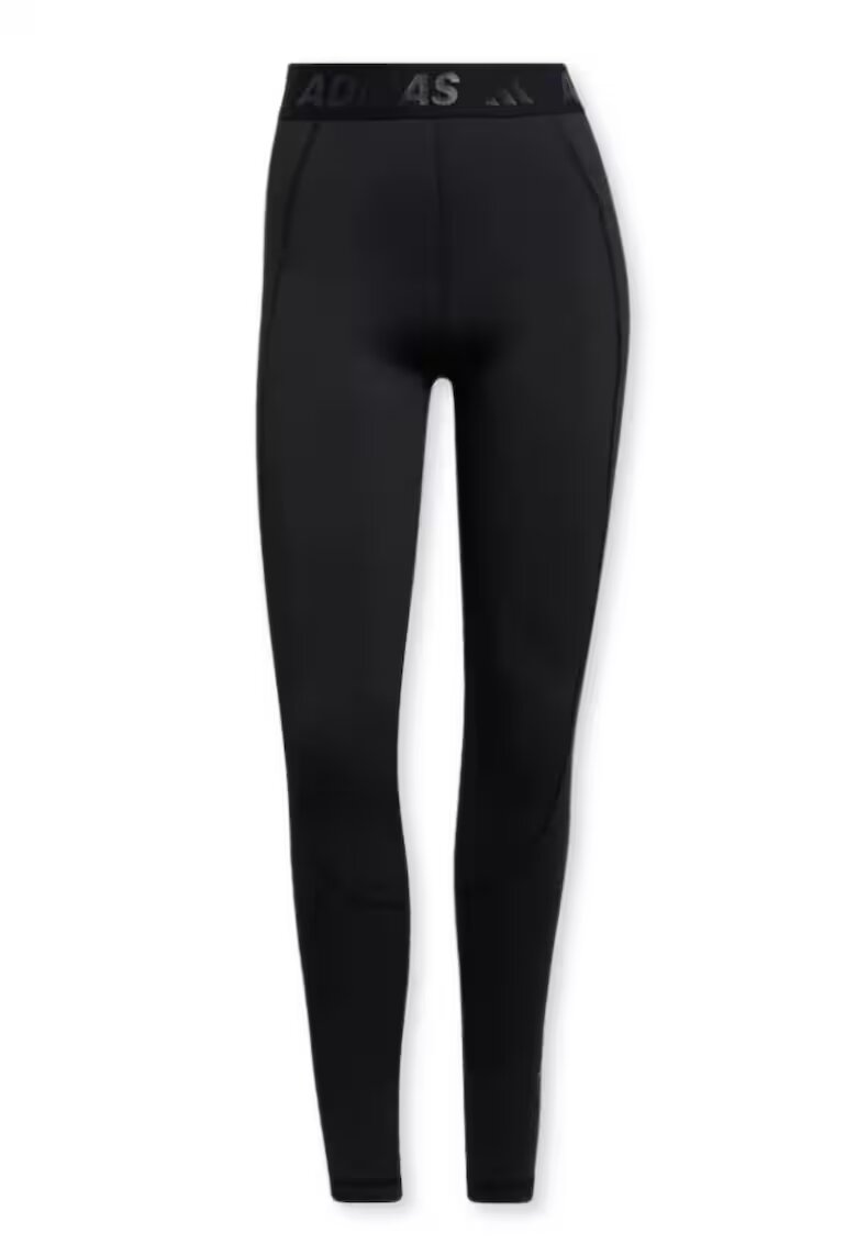 adidas Pantaloni sport dama - colanti Techfit - negru - material elastic - pentru alergare/antrenament -
