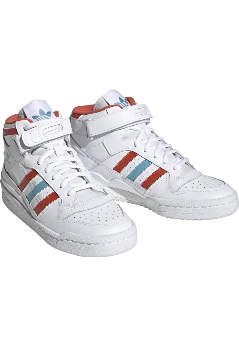 adidas Pantofi sport Originals Forum Mid femei - Rosu/Alb/Albastru