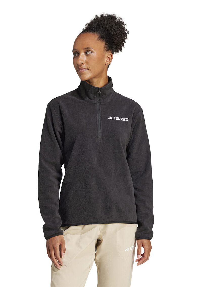 Adidas PERFORMANCE Bluza cu fenta cu fermoar pentru drumetii - Negru