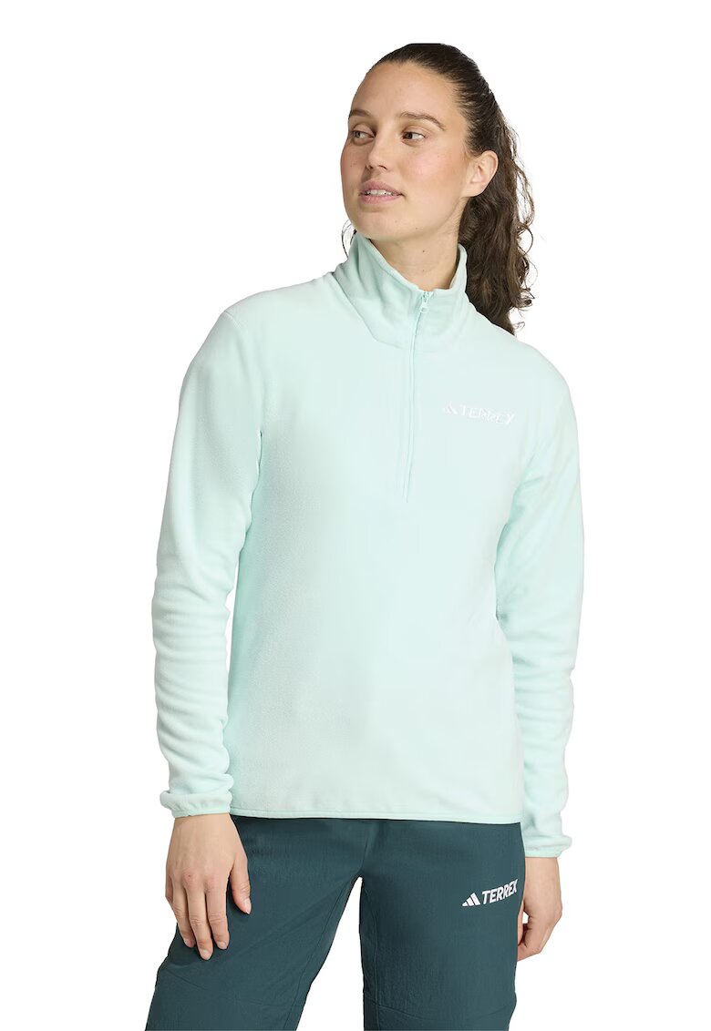 Adidas PERFORMANCE Bluza cu fenta cu fermoar pentru drumetii - Verde menta