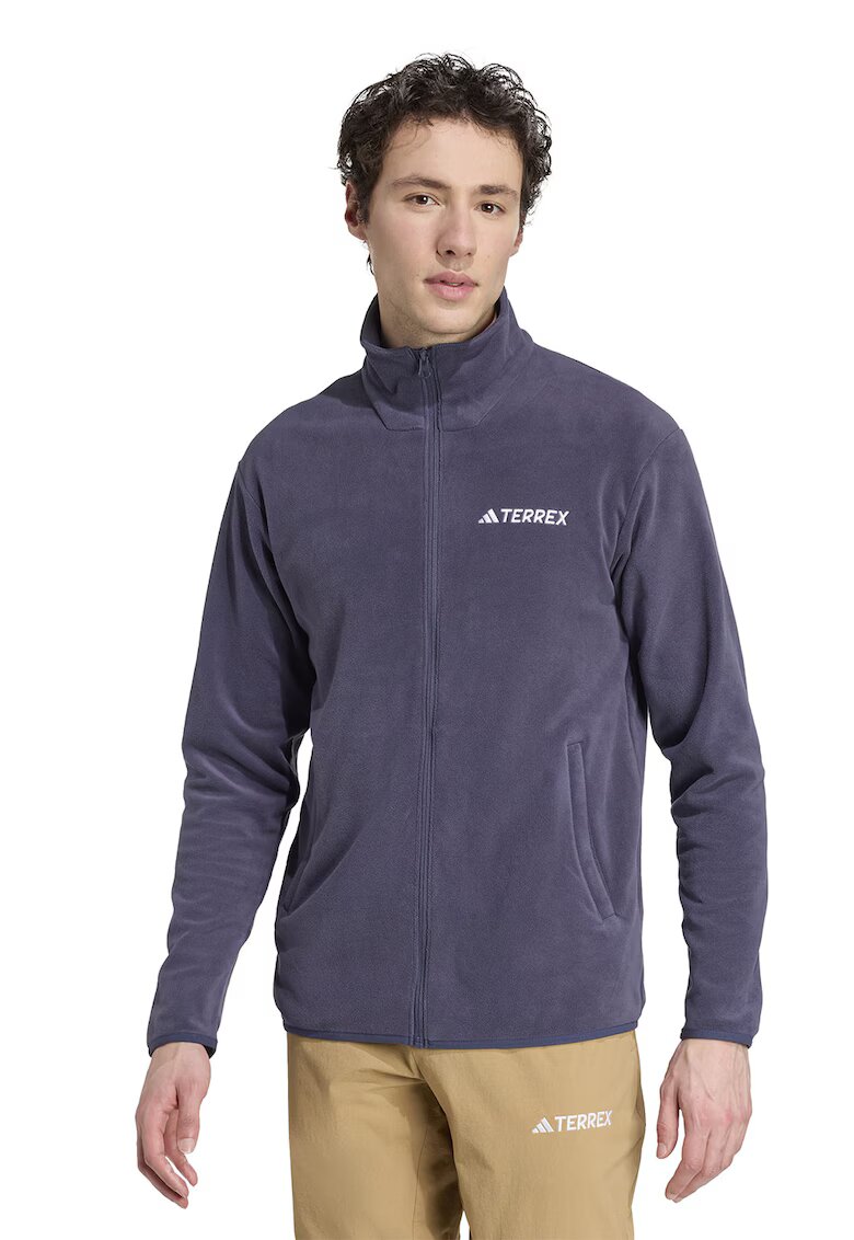 Adidas PERFORMANCE Bluza cu fermoar si buzunare laterale pentru drumetii - Violet prafuit
