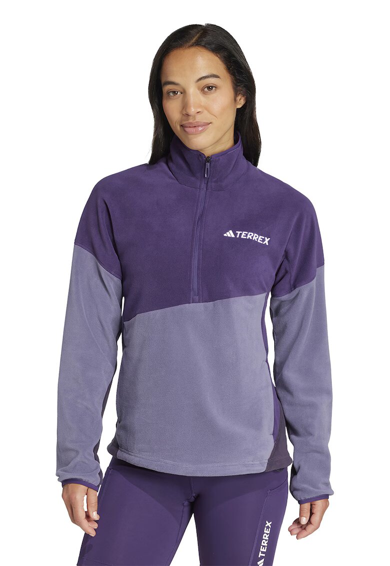 Adidas PERFORMANCE Bluza de trening cu fermoar scurt - pentru drumetii - Violet/Lila